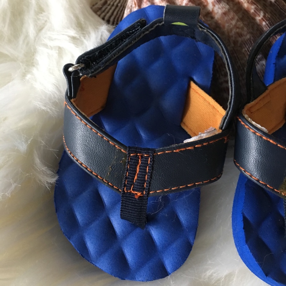 First Steps | Blue and Orange Sandals | 👶🏼 Sz 2 - Picture 3 of 5
